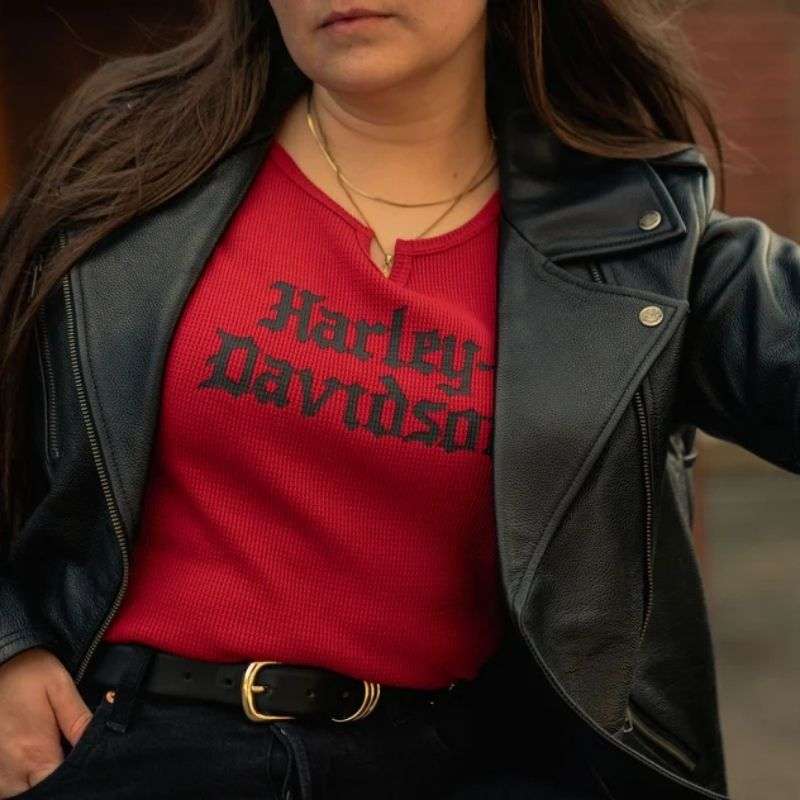 Womens Harley-Davidson Old English Thermal Top - 2XL