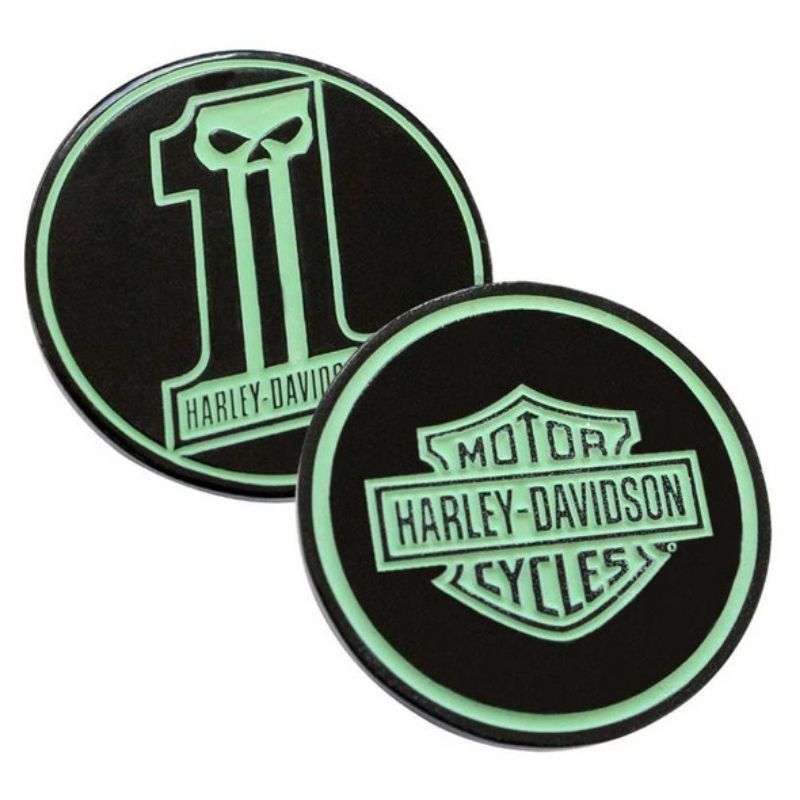 Glow In The Dark #1 Skull Challenge Coin, 1.75 In