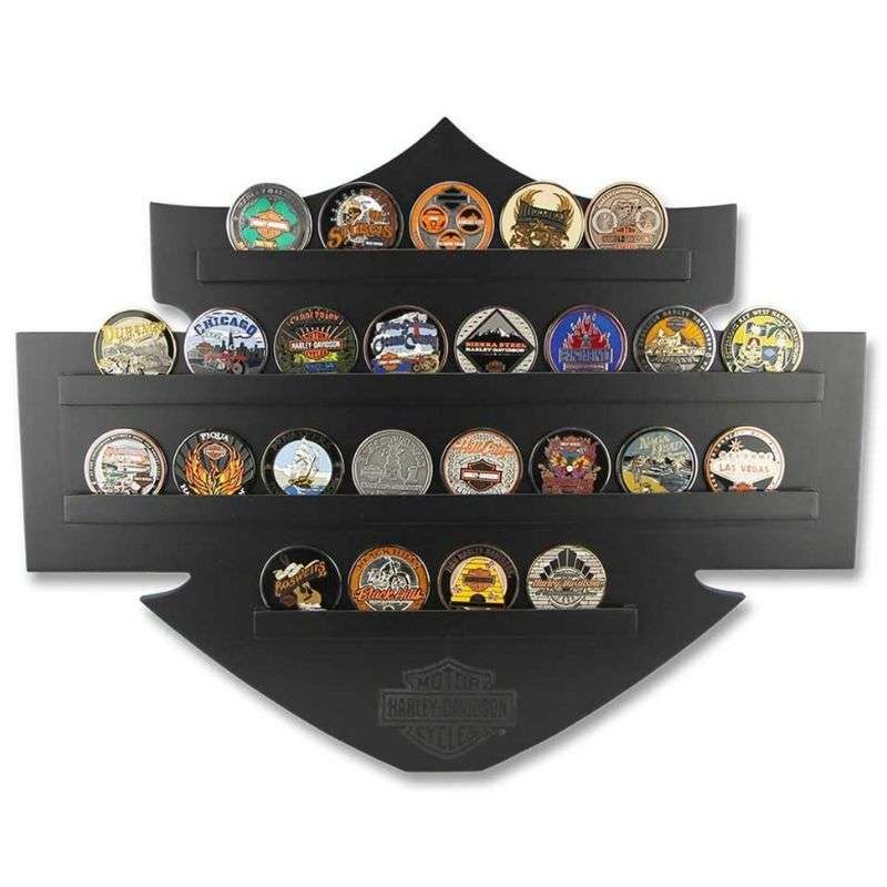 Bar & Shield Wall Coin Display, Holds 25 Coins