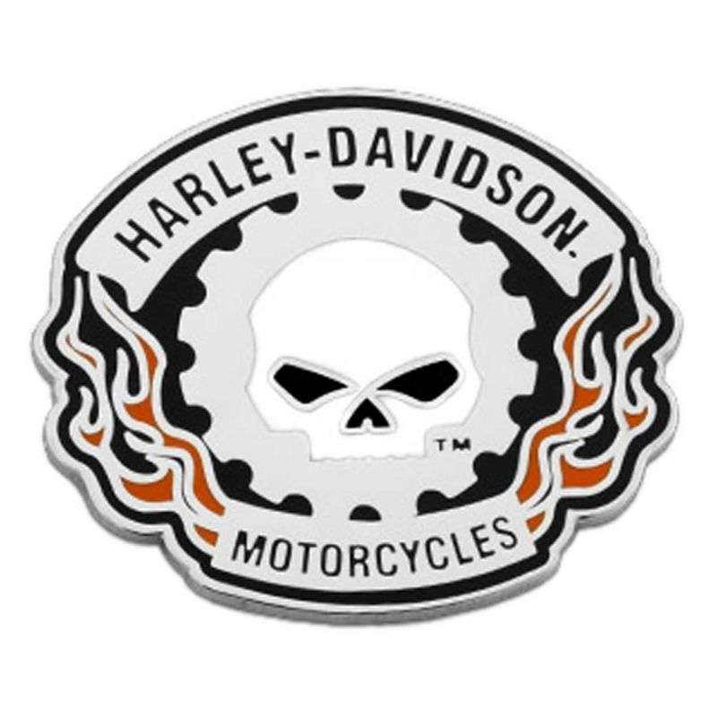 1.5 In. Sprocket Willie G Skull Metal Pin