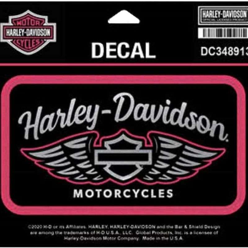 Winged Script Chrome Decal