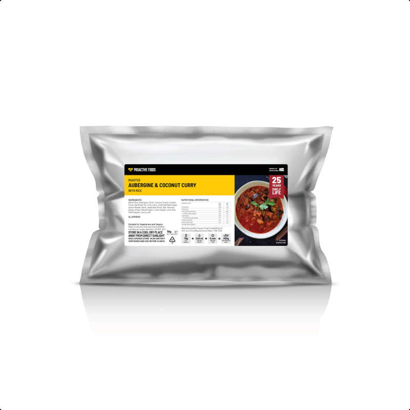 Freeze-dried Roasted Aubergine Coconut Curry with Rice (300g)