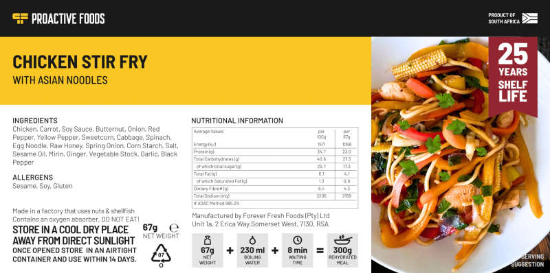 Freeze-dried Chicken Stir Fry with Asian Noodles (300g)