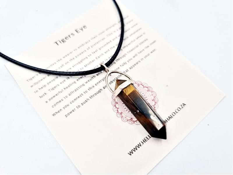 Tigers Eye Crystal Necklace (925 Silver)
