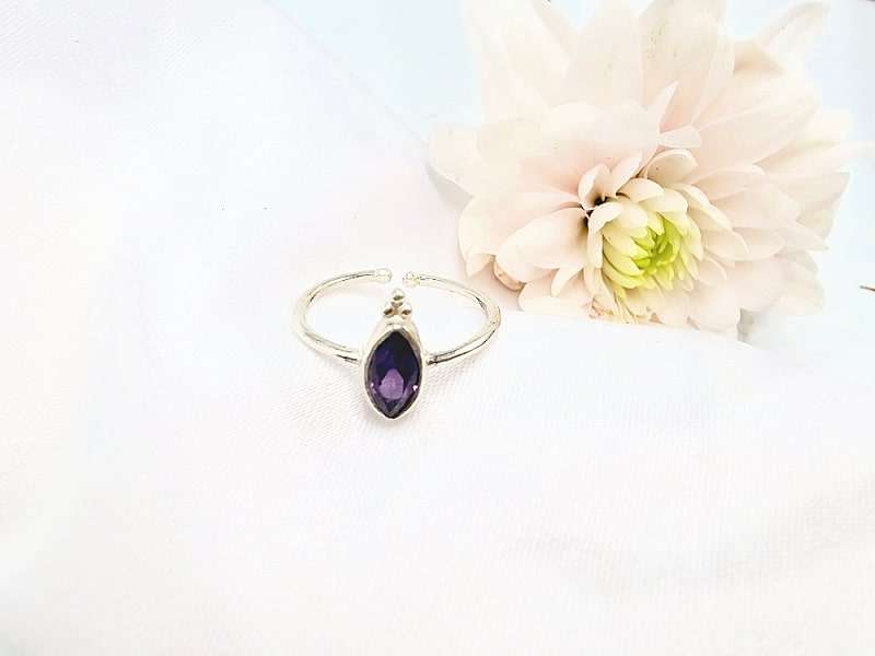 Amethyst Diamond Shape Circles (925 Silver)