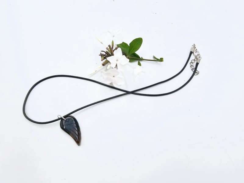 Angel Wing Necklace Agate