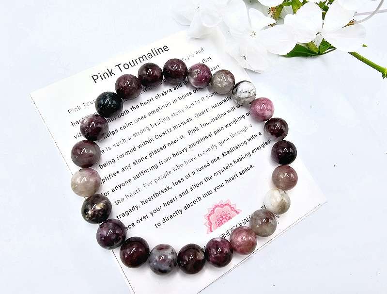 Pink Tourmaline Rubbelite Bangle (8mm)