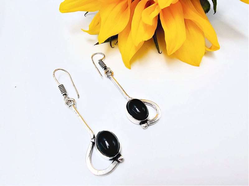 Black Onyx Earrings Free Spirit