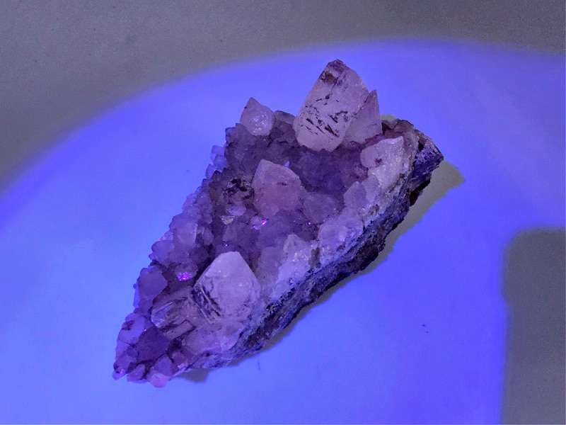 Dogtooth Calcite on Quartz Cluster D (240g)