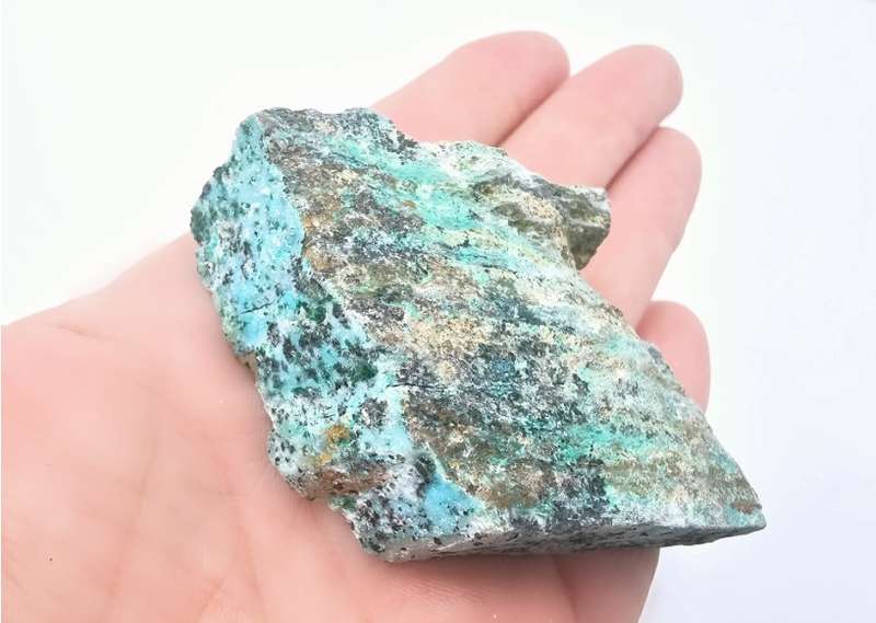 Drusy Chrysocolla Specimen C with Malachite (82g)