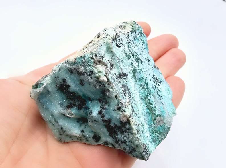 Drusy Chrysocolla Specimen J (154g) Dendritic