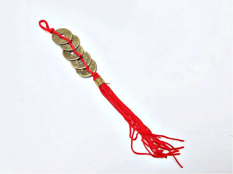 Five Hanging Chinese Lucky Coins
