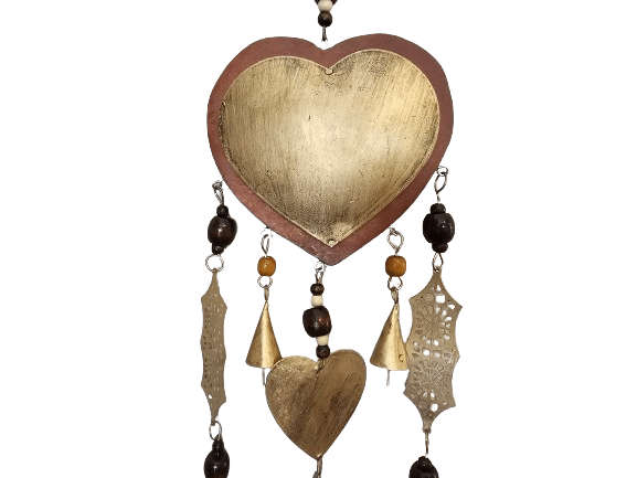 Heart Chime Bohemian Wood (55cm)