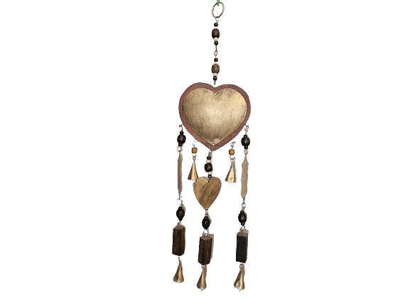 Heart Chime Bohemian Wood (55cm)