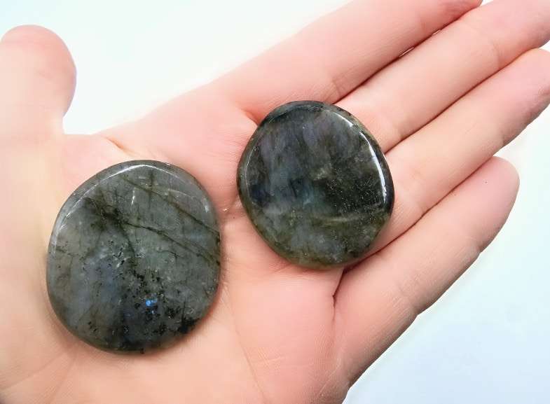 Labradorite Flat Palm Stones