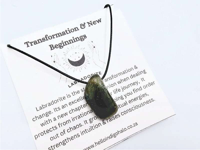 Labradorite Tumbled Necklace (Transformation)