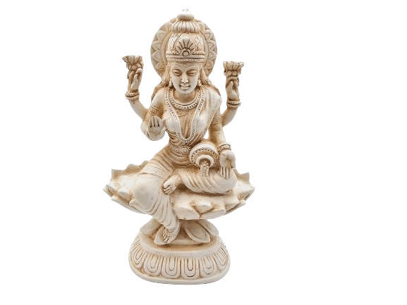 Lakshmi Statue On Lotus (28cm)