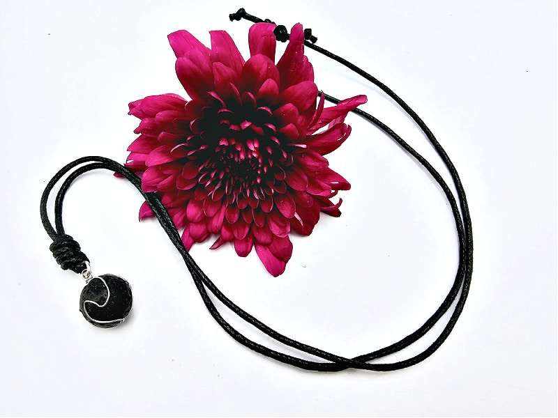 Lava Stone Necklace Wire Wrapped
