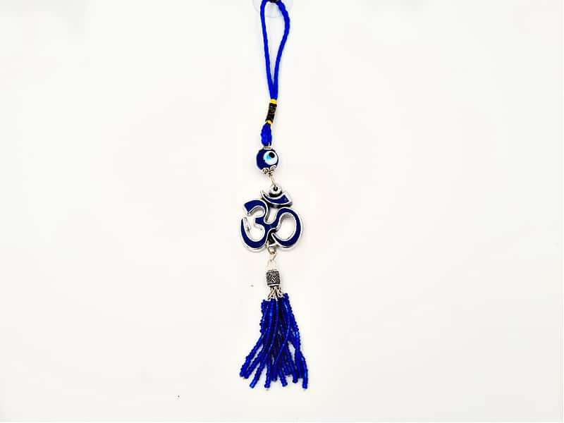 OM with Evil Eye Talisman With Bead Tassel