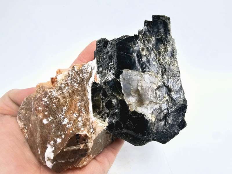 Orange Calcite &amp; Hexagonal Biotite Mica E (498g)