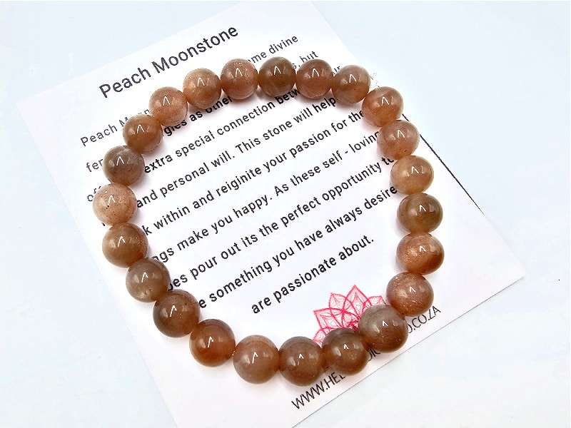 Peach Moonstone Bangle (8mm)