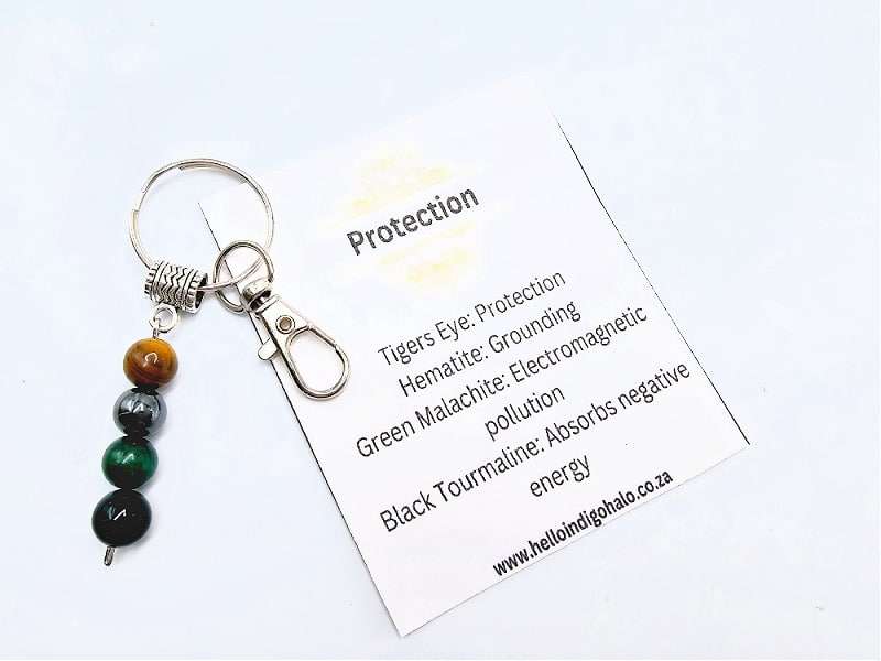 Protection Gemstone Key Ring