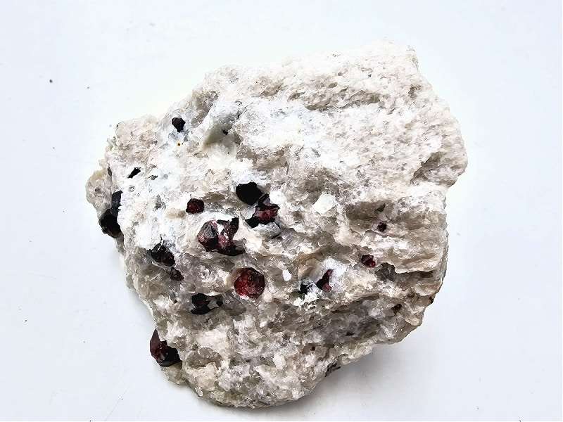 Red Pyrope Garnet in Feldspar Matrix C (260g)