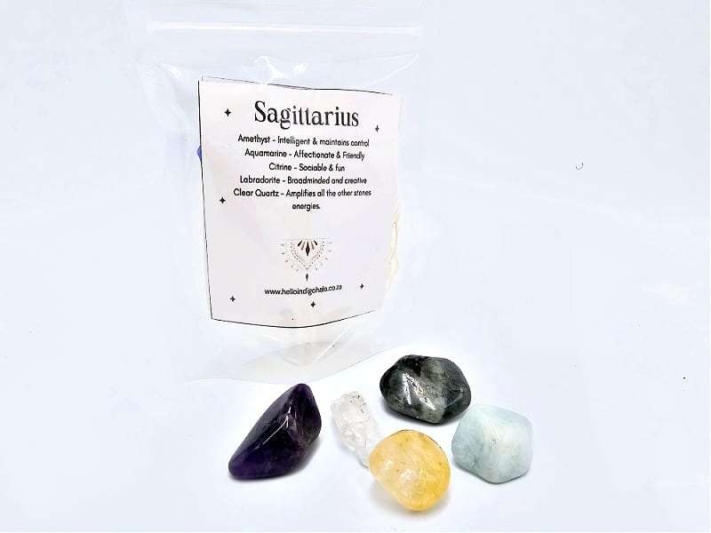 Sagittarius Tumble Stone Bag