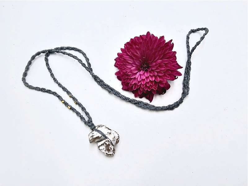 Snakeskin Agate Macrame Necklace