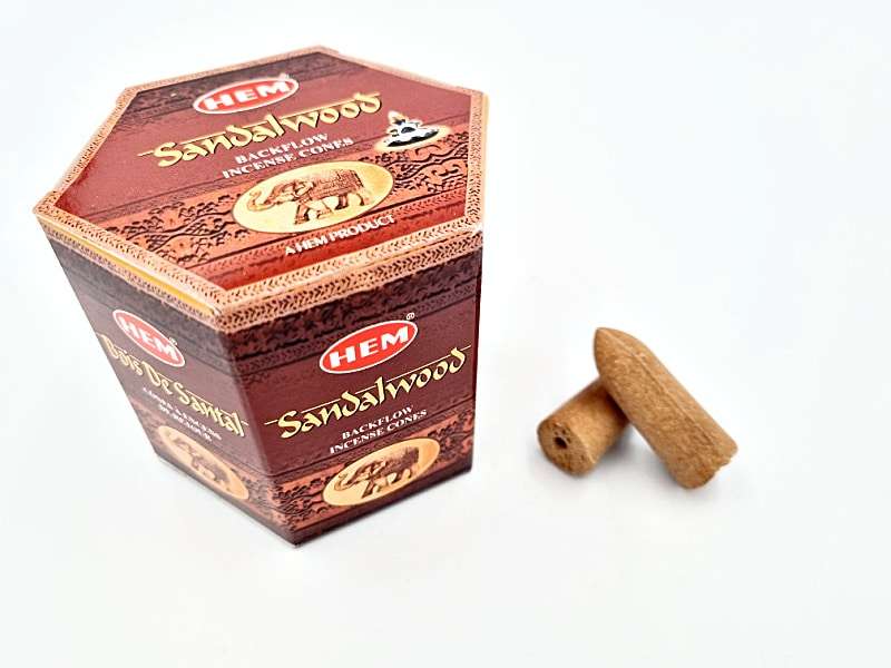 Sandalwood Backflow Incense Cones (Pack Of 40)
