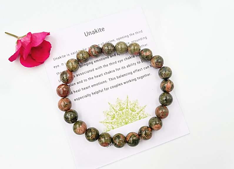 Unakite Bangle (8mm)