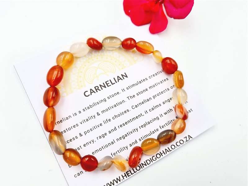 Carnelian Gemstone Nugget Bangle