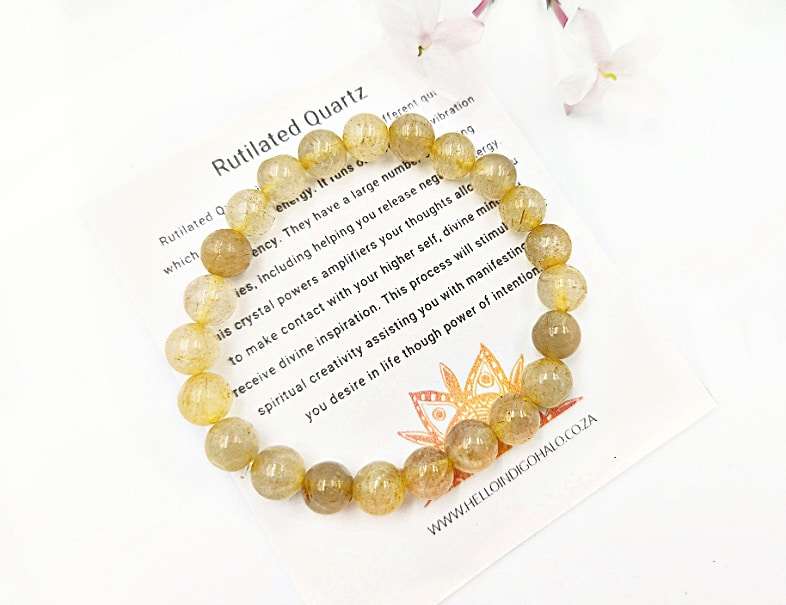 Rutilated Quartz Bangle (8mm)