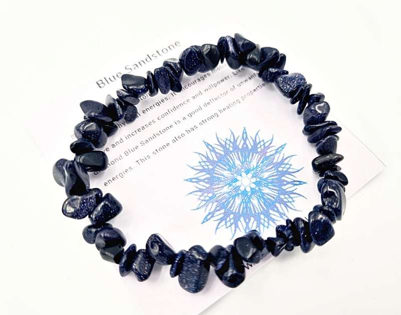 Blue Sandstone Chips Bangle