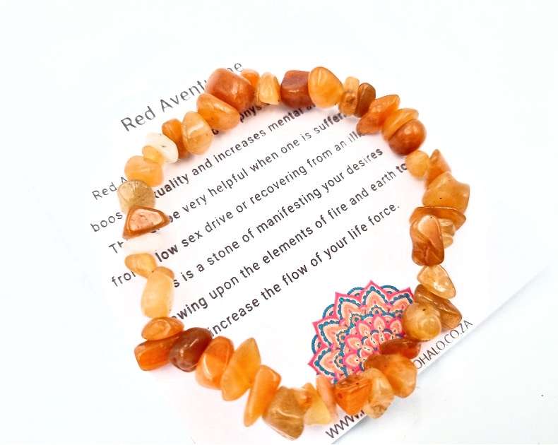 Red Aventurine Chips Bangle