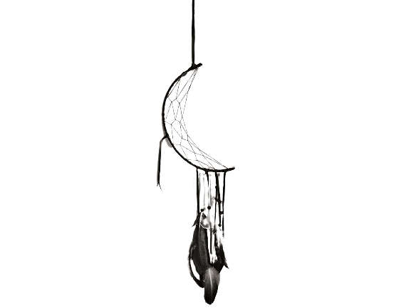 Crescent Moon Dream Catcher Black (35cm)