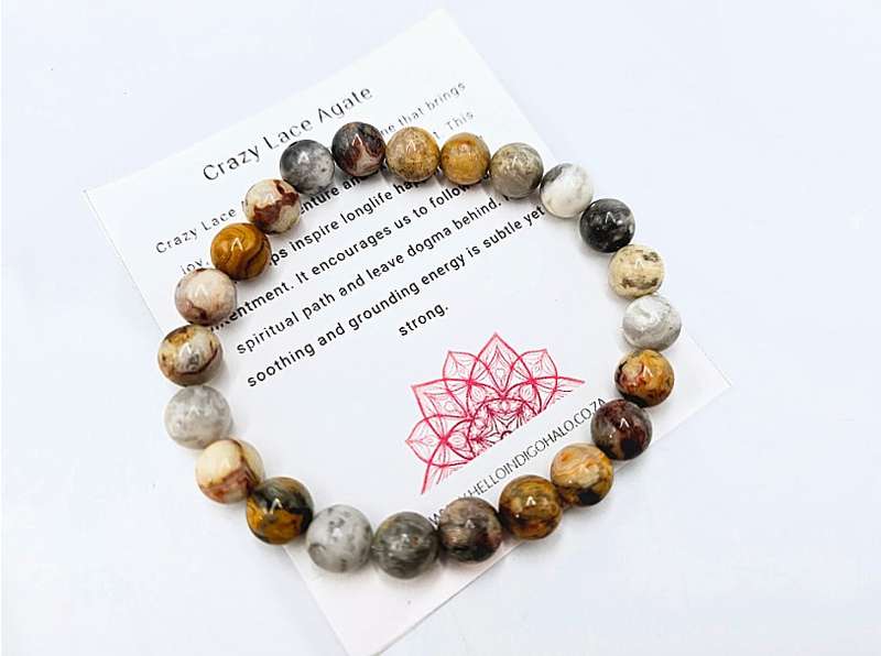 Crazy Lace Agate Bangle (8mm)