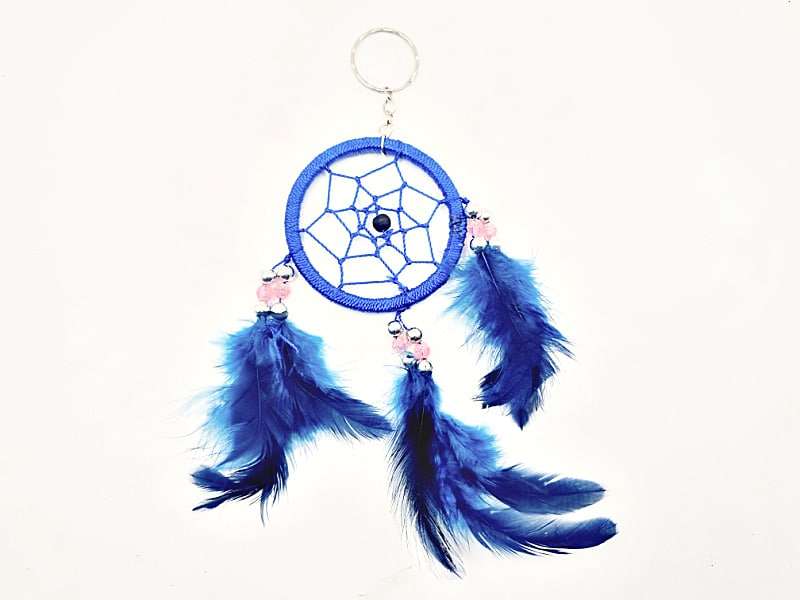 Blue Dream Catcher Key Ring (7cm)