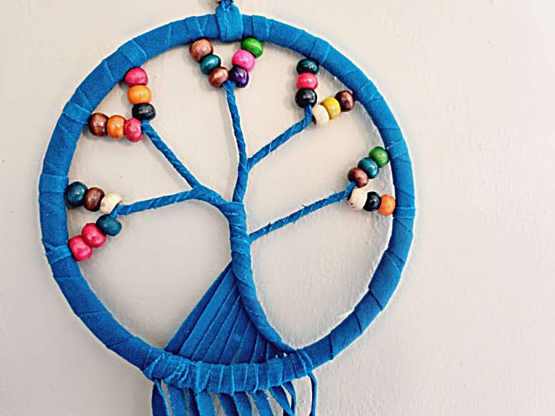 Blue Tree Of Life Dream Catcher (11cm)
