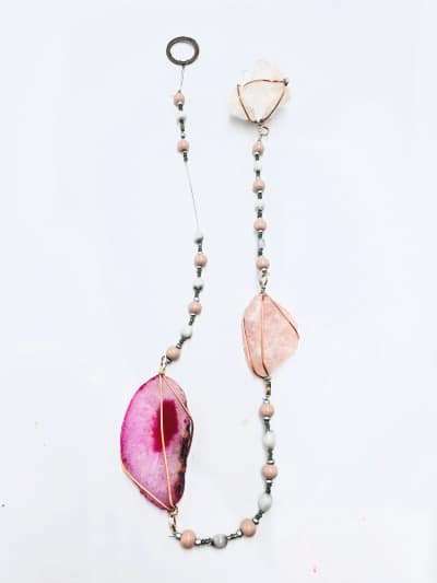 Agate,  Rose Quartz &amp; Quartz Mobile (85cm)