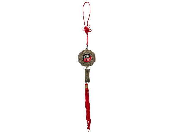 Yin Yang Tai Chi 12 Horoscope Bagua Mirror Tassel
