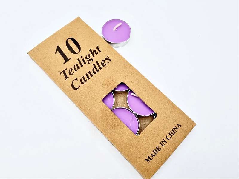 Tealight Candles Purple (Pack Of 10)