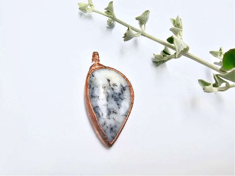 Dendritic Opal Copper Pendant