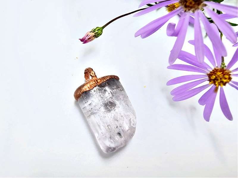 Kunzite Copper Pendant