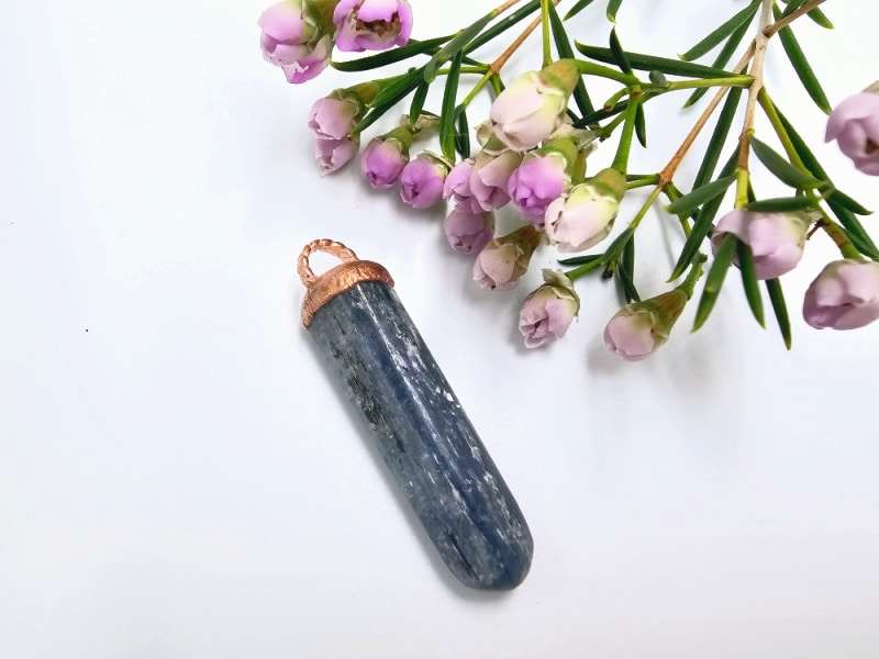 Kyanite Polished Copper Pendant B