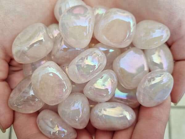 Pink Aura Quartz Tumble Stone