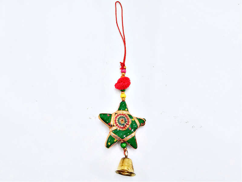 Star Hanging Bell Green (28cm)