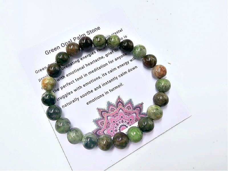 Green Opal 8mm Bangle