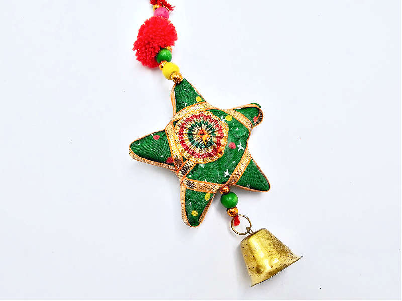 Star Hanging Bell Green (28cm)