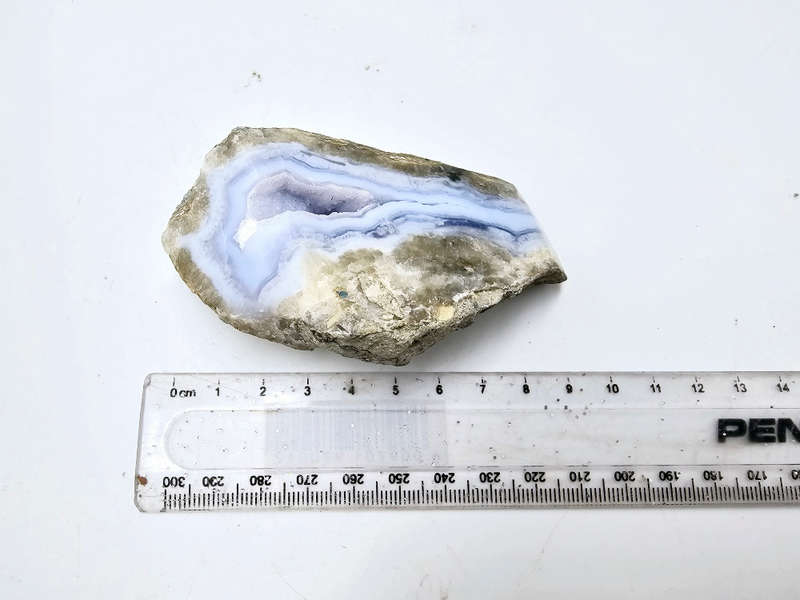 Blue Lace Agate Drusy - Semi Polished B (146g)
